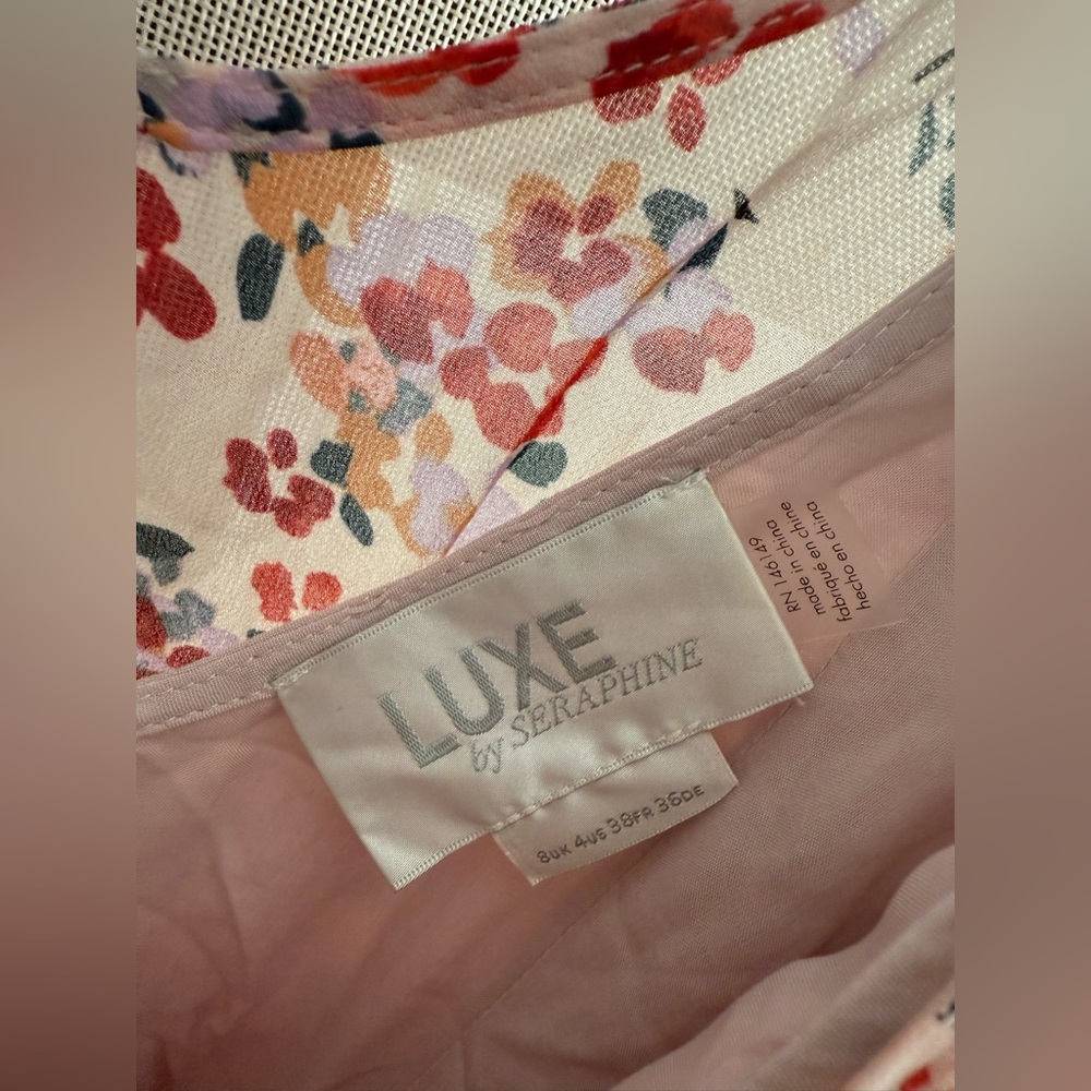 Luxe by Seraphine Pink Floral Maxi Maternity Dress (Sz 4) - Picture 2 of 4